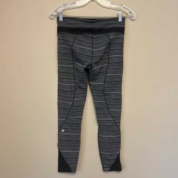 Lululemon Inspire Tight Il (Mesh) Cyber Black Deep Coal / Black Size 6 - Picture 4 of 8